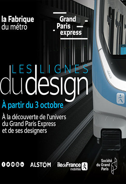 Exposition "Les lignes du design" à la Fabrique du métro à Paris