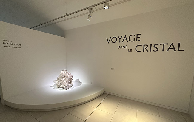 Exposition temporaire "Voyage dans le cristal" au Musée de Cluny à Paris