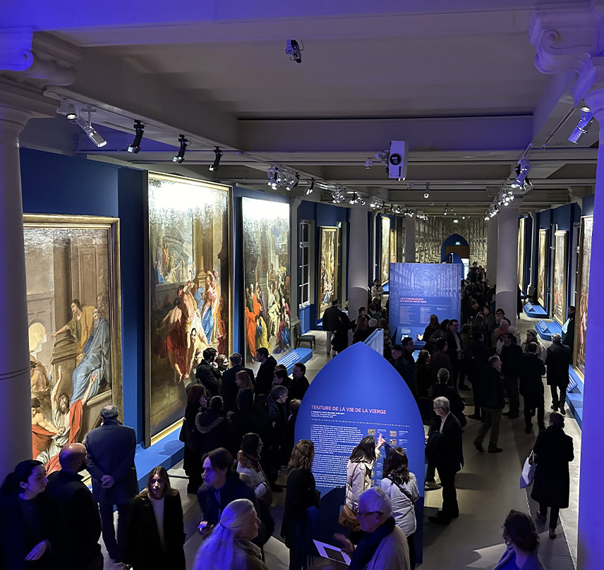 Exposition temporaire "Grands décors restaurés de Notre-Dame" au Mobilier National à Paris